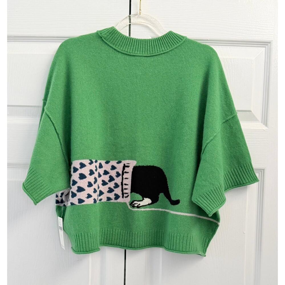 Anthropologie Goldie Cashmere Dachshund Crew-Neck Sweater NWT Small - Picture 5 of 6